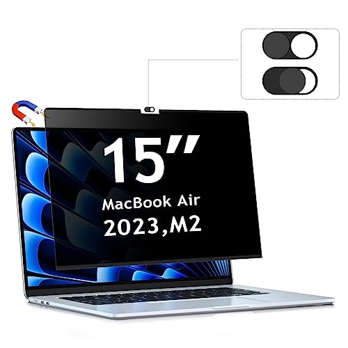 ZOEGAA Privacy Screen for MacBook Air 15 Inch 2023 (M2, A2941), Magnetic Removable Anti Blue Light Filter Compatible With Apple 2023 MacBook Air Laptop with M2 chip: 15.3-inch Liquid Retina Display - Image 1