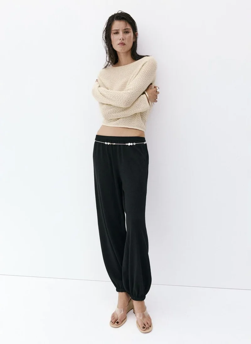 Mango OR-ORO Open-Knit Lurex Sweater for Women | Best Price UAE