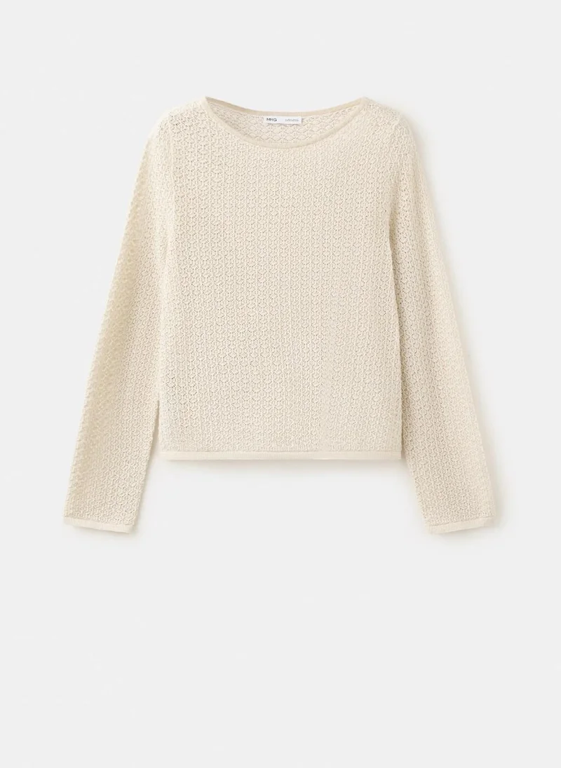 Mango OR-ORO Open-Knit Lurex Sweater for Women | Best Price UAE