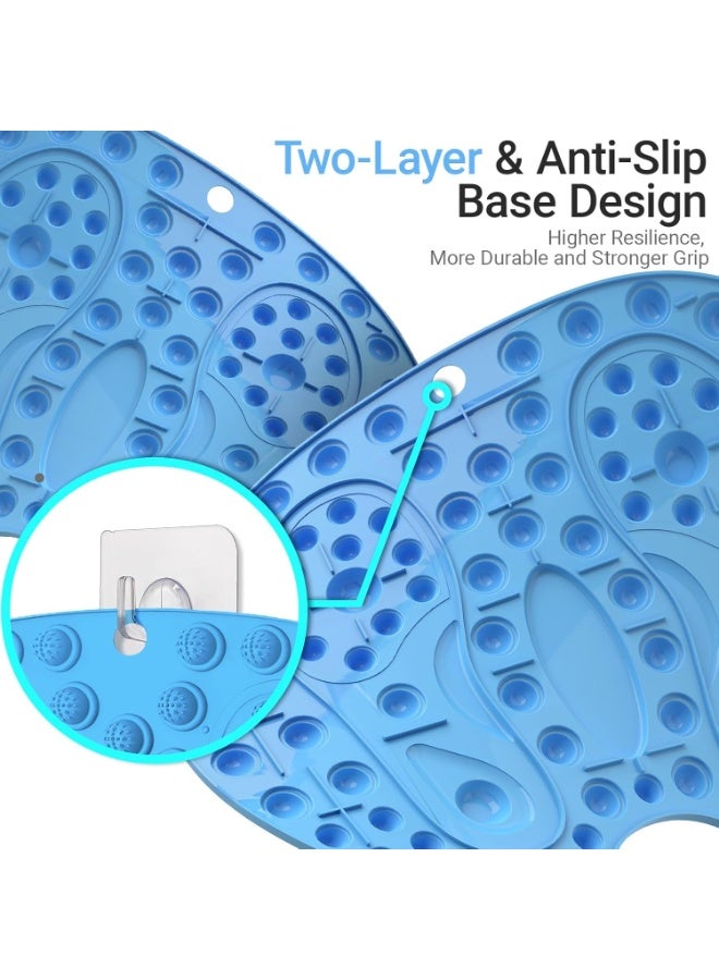 SYOSI Foot Reflexology Mat, Large Foot-Shaped Acupressure Mat with Magnetic Therapy, Stimulating Massage Pad for Pain, Fatigue, and Stress Relief, Relaxation Mat for Home Spa, Foots Care (Blue) - Image 5