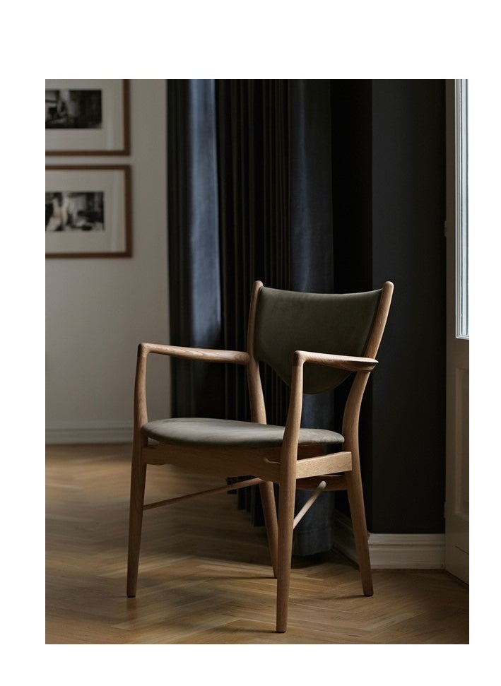 Neo Front Neo Front Armchair PU Leather Dining Chair, Presidential Mid-Century Modern Accent Chair High Resilience Sponge GC029  - Image 4