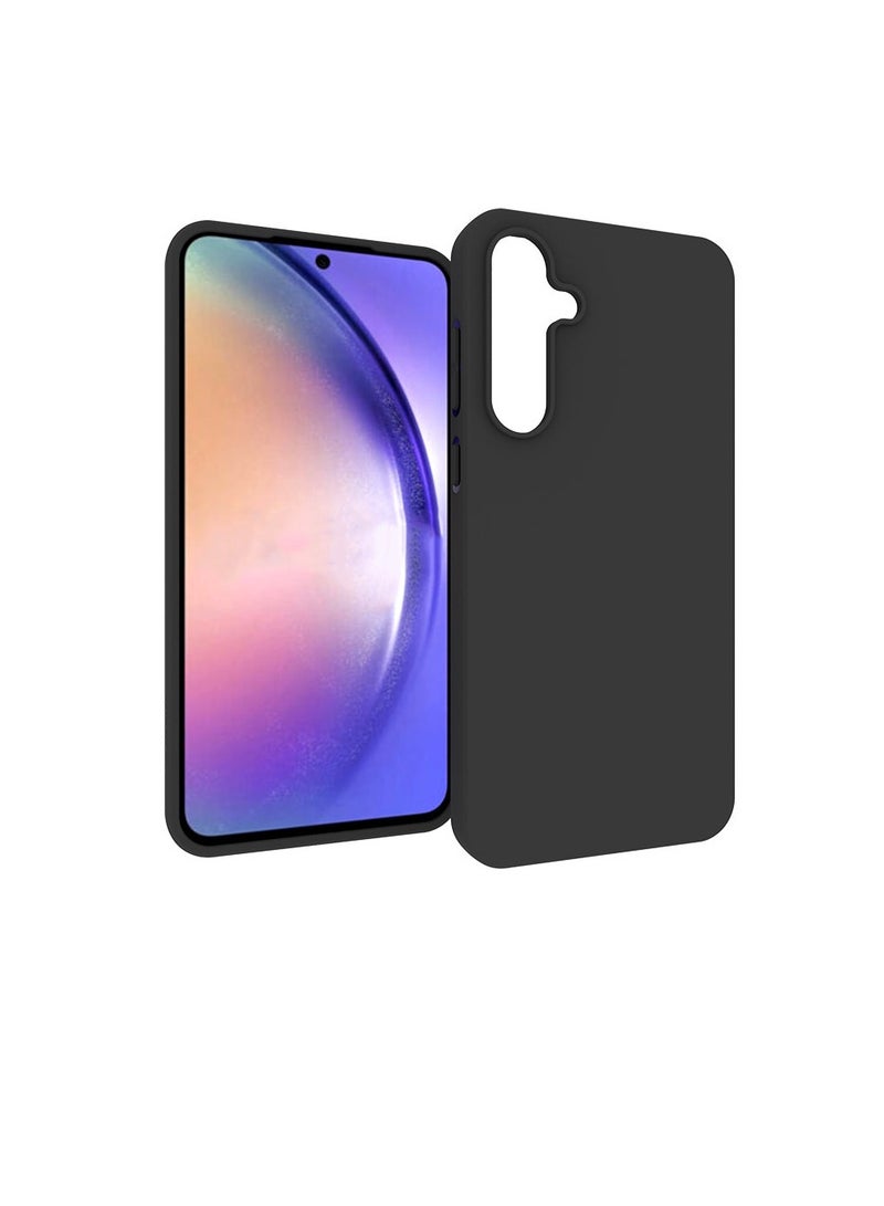 يوارب كينج غطاء حماية من السيليكون السائل الناعم المضاد للخدش لهاتف سامسونج جالاكسي A55 5G أسود - Image 1