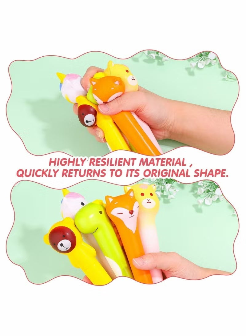 أقلام كرتونية لطيفة، حبر أسود، أقلام تخفيف التوتر على شكل حيوان وفاكهة للأطفال، مجموعة من 12 قطعة من أقلام اللوازم الطلابية اللطيفة، مناسبة للأطفال، هدايا مثيرة للاهتمام للأطفال (يتم إرسال الأنماط عشوائيًا) - Image 5
