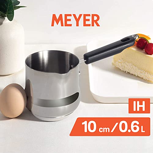 Meyer Nickel Free Stainless Steel Mini Pot | Milk Pan, Tea Pan Stainless Steel, Milk Pan Induction Base | Chai Pan | Small Saucepan | Milk Boiling Vessel | Saucepan with Handle, 10cm, Grey |0.60 liter - Image 2