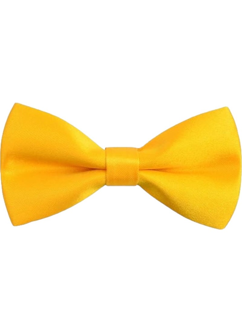 Trenderrs Men's Solid Color Satin Bow Tie  - Image 2