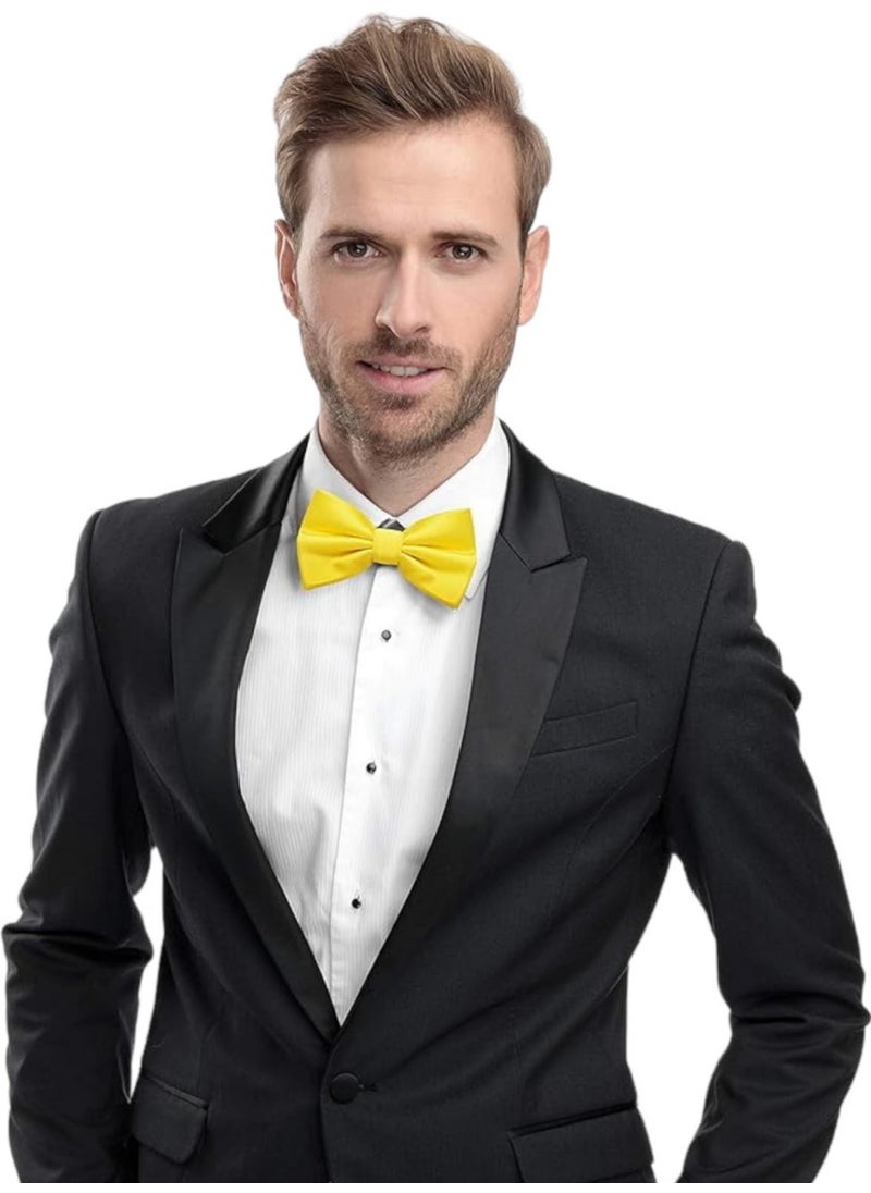 Trenderrs Men's Solid Color Satin Bow Tie  - Image 1