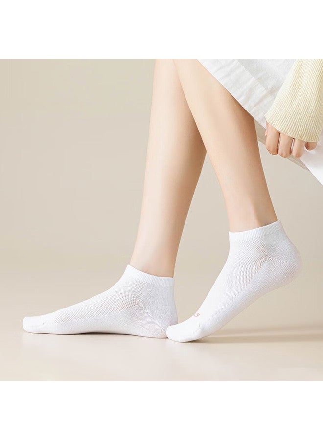 Aun Women's Casual Short Socks Xinjiang Long Staple Cotton Antibacterial Deodorant Lightweight Sports Fashion Comfortable Versatile Antibacterial Socks
