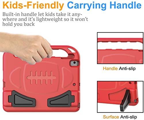 BMOUO Kids Case for New iPad 10.2 2021/2020/2019-iPad 9th/8th/7th Generation Case with Built-in Screen Protector,Shockproof Lightweight Handle Stand Kids Case for iPad 10.2" 2021/2020/2019 Latest-Red - Image 4