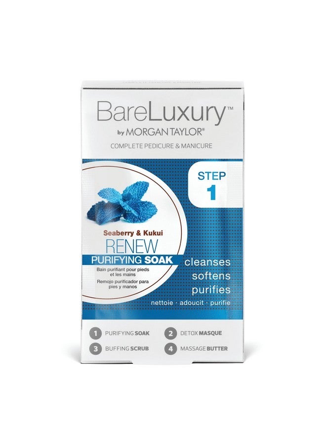 Morgan Taylor Bareluxury 4-Step Complete Pedicure & Manicure Packs (Renew Seaberry & Kukui), Hand And Foot Spa Kit In 4 Packs, Pedicure And Manicure Kit, Self Care Gifts For Women - Image 2