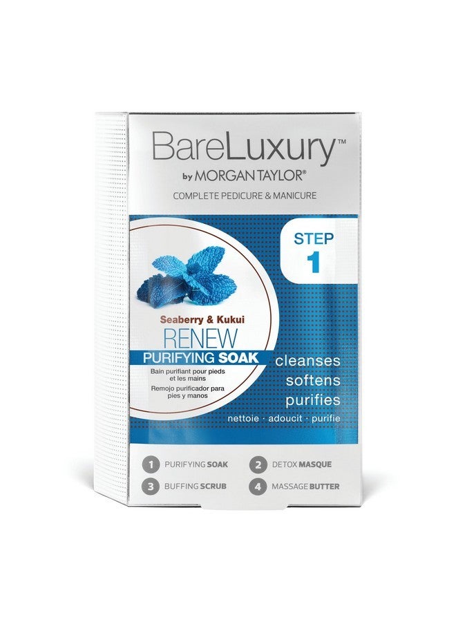 Morgan Taylor Bareluxury 4-Step Complete Pedicure & Manicure Packs (Renew Seaberry & Kukui), Hand And Foot Spa Kit In 4 Packs, Pedicure And Manicure Kit, Self Care Gifts For Women - Image 3