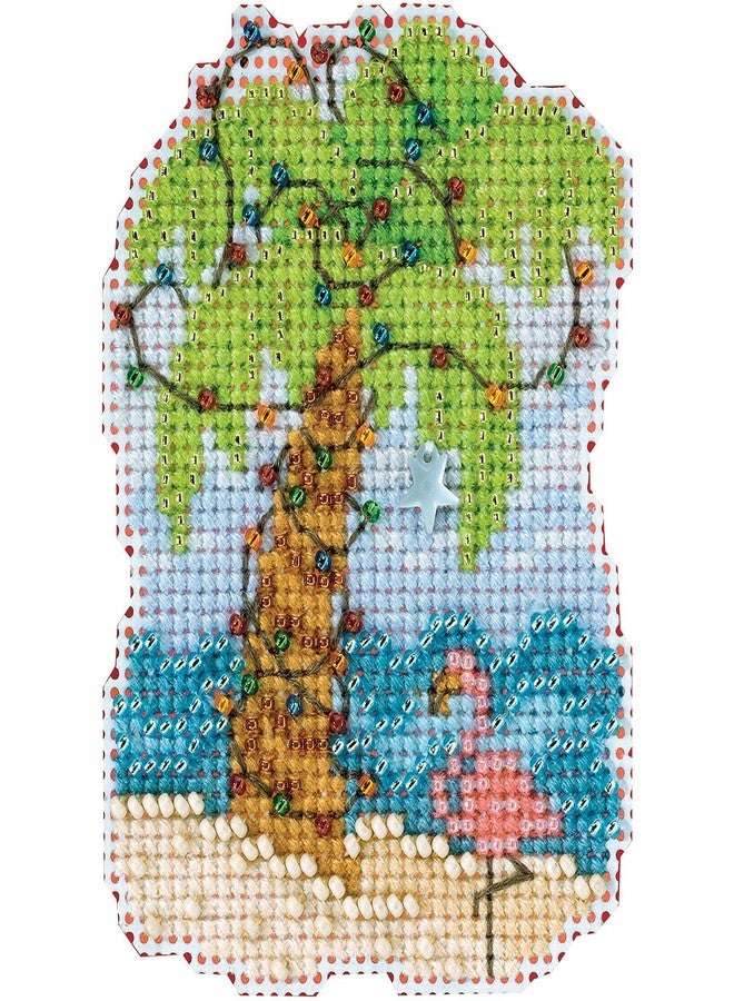 Mill Hill Christmas Palm Beaded Counted Cross Stitch Christmas Ornament Kit 2017 Winter Holiday MH181733 - Image 5