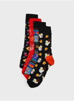Happy Socks Happy Socks 4-Pack Happy Holiday Socks Gift Set  - Image 1