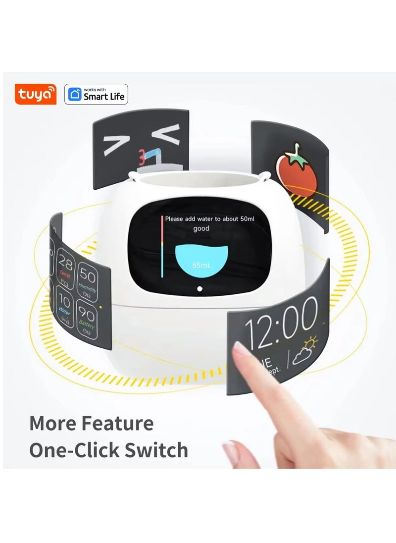 Generic - Tuya Ivy Smart Planter,Endless Fun Over 49 Rich Expressions,7 smart sensors,AI Chips Make Raising Plants Easy and Fun(Yellow) - Image 1