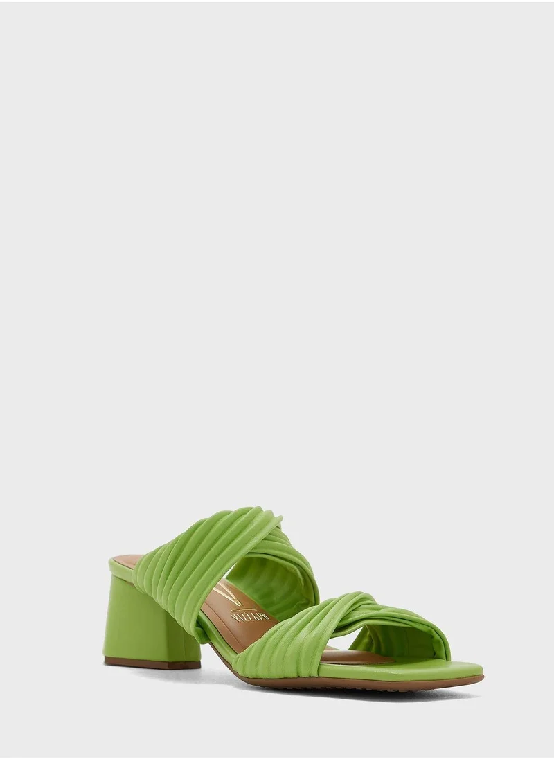 فيزانو صنادل بكعب متوسط للنساء - صنادل بكعب مفتوح من الخلف للبنات مع رباط للكاحل