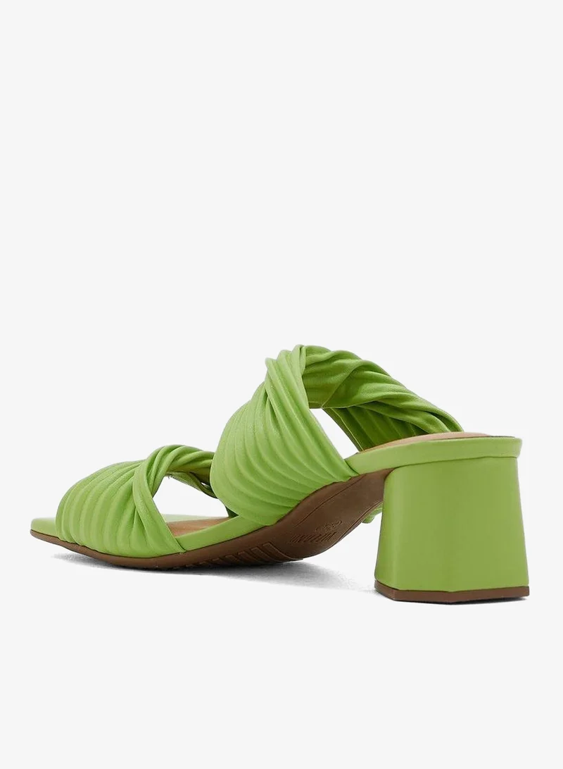 VIZZANO Pistachio Mid Heels Sandals for Women – Sling Back Heel Sandals for Girls with Ankle Strap for Women | Best Price UAE