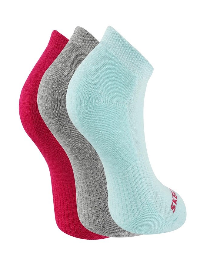 SKECHERS SOCKS - PACK OF 3 WOMENS HALF TERRY ANKLE - Image 3