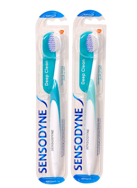 Sensodyne Deep Clean Tooth Brush-Soft (1+1) Multi Color
