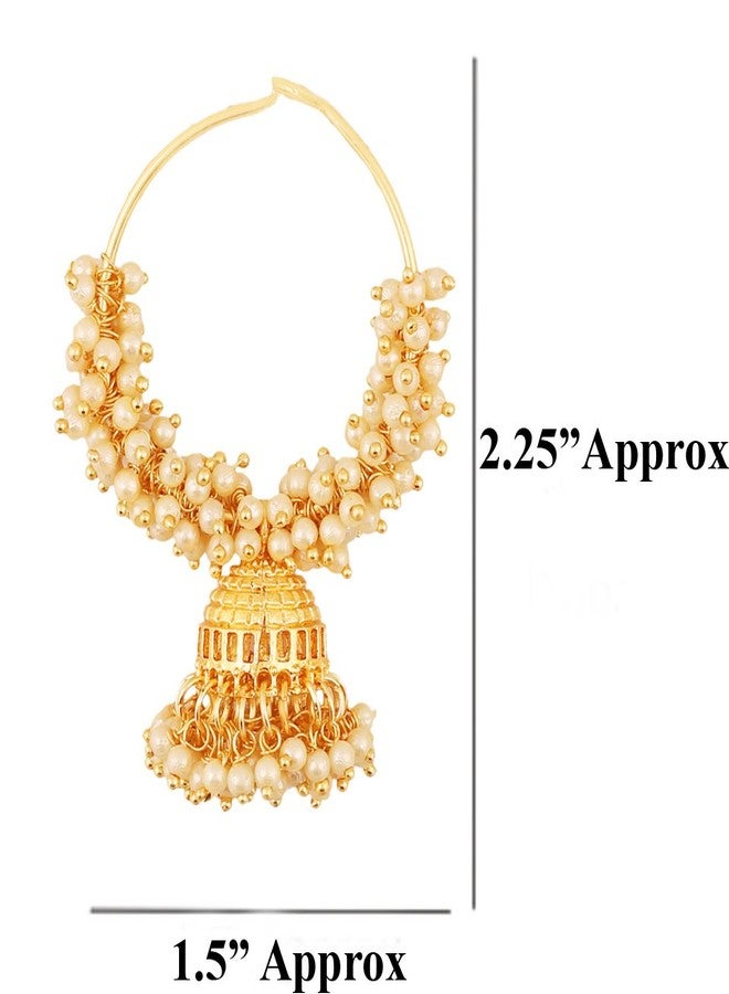 تتش ستون أقراط مصممة من الخرز الهندي الرائع من تاتشستون، بتصميم أنيق وجذاب، مصنوعة من سلك رفيع مطلي بالذهب للنساء. - Image 3