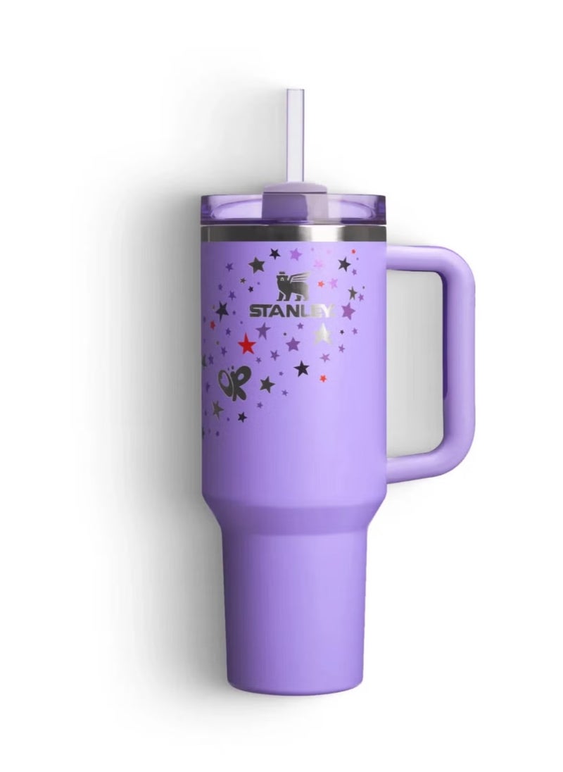 Stanley - Olivia Rodrigo x Stanley 40oz Signature Quencher – Limited Edition Double-Wall Insulated Stainless Steel Travel Mug with Leakproof FlowState Lid, Reusable Straw & Ergonomic Handle – Keeps Beverages Hot or Cold for Hours – Iconic Gift for Music Fans, Coffee, Water & Tea Lovers - Image 1