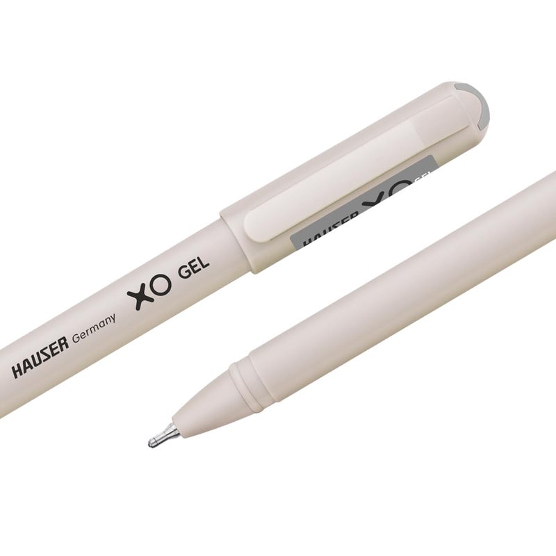 HAUSER XO Gel Pen Wallet Pack | Sleek Body & Minimalistic Design With Matt Finish | Solid Body Type, Low Viscosity Ink | Ultra Durable Tip | Black Ink, Pack of 10 Pens - Image 2