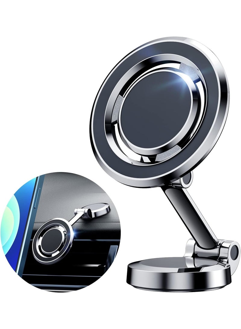 SOLARAE Car Mount Magnetic Phone Holder, for MagSafe Car Mount Folding Magnetic Phone Holder for Car, Phone Mount Holder for Car Vent Magnetic for iPhone 14 13 12 Pro Plus Max Mini MagSafe Case & All Phones - Image 1