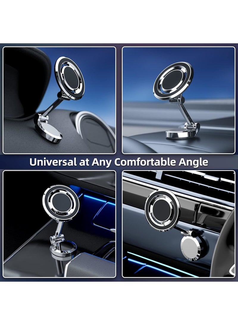 SOLARAE Car Mount Magnetic Phone Holder, for MagSafe Car Mount Folding Magnetic Phone Holder for Car, Phone Mount Holder for Car Vent Magnetic for iPhone 14 13 12 Pro Plus Max Mini MagSafe Case & All Phones - Image 2