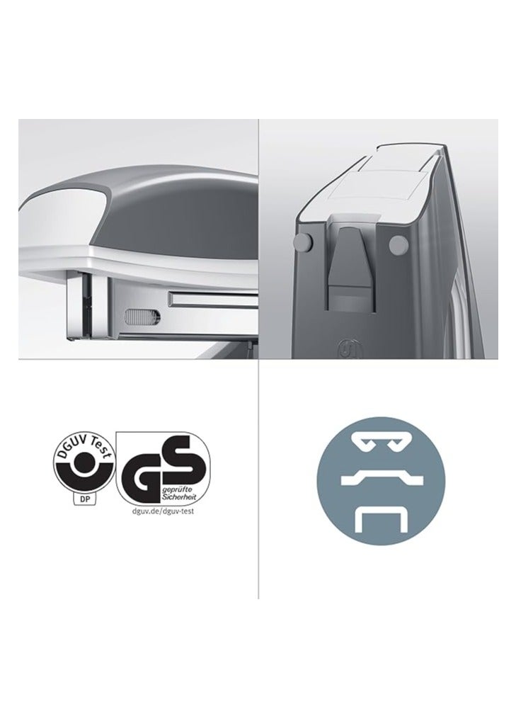 LEITZ مُدبِّس لايتز، سعة 30 ورقة، هيكل معدني مريح، يشمل الدبابيس، مجموعة WOW، 5502-أسود - Image 4