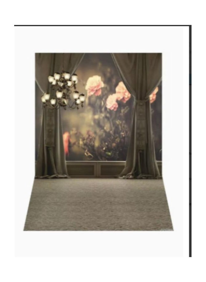LOULUEN Flower Printed Pattern Backdrop Photo Studio Background 