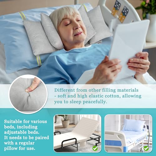 Mistuki Neck Wedge Stabilizer Pillow for Sleeping to Keep Head Straight While Surgery Head Upright Medical Wedge Positioning Bedridden Disabled Elderly Face up Posture Corrector Headrest - Image 5