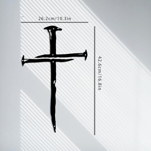RESACO Wall Cross Jesus Crosses Wall Decor Religious Metal Wall Art Minimalist Decorations for Church Home Office Baptism Decor Gift for a Christian - Image 3