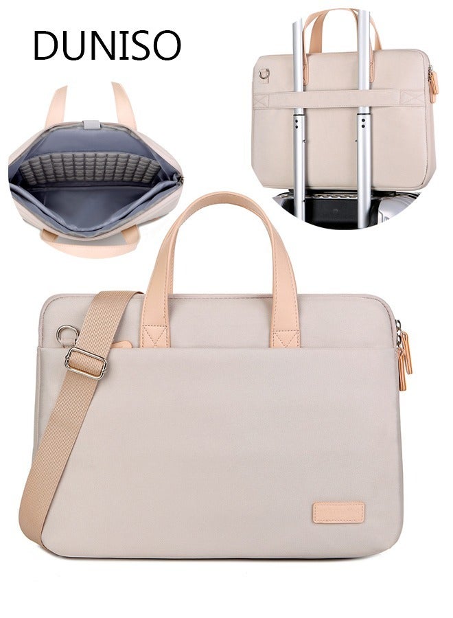 DUNISO 14 Inch Laptop Bag Lightweight Computer Bag Travel Business Briefcase Water Resistance Shoulder Messenger Bag for Men and Women Work Office - Image 1