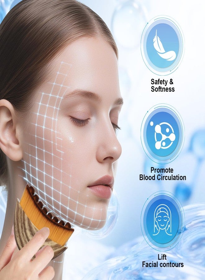 BEAUTYFACTOR New Lymphatic Contour Face Brush, Dry Brushing Face Brush for Chin & Jawline Sculpting, Body, Ergonomically Designed to Fit The Skin Precisely and Relieve Fatigue with Case - Image 2