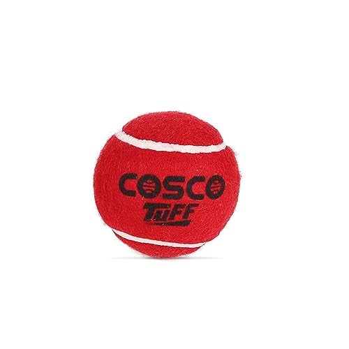 Cosco Cotton Tuff Cricket Tennis Ball (Pack of 6, Red) - Image 1