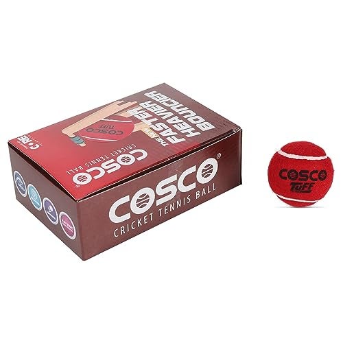 Cosco Cotton Tuff Cricket Tennis Ball (Pack of 6, Red) - Image 4