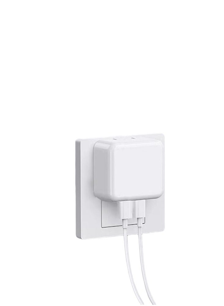 شاحن سامسونج 50 واط شاحن USB C مزدوج GaN شاحن USB C قابل للطي من النوع C شاحن آيفون سريع قابل للطي من النوع C شاحن حائط USB-C شاحن USB-C للكمبيوتر المحمول شاحن طاقة لسامسونج S23، سلسلة iPhone 15، iPad، MacBook، Steam Deck، إلخ - Image 2