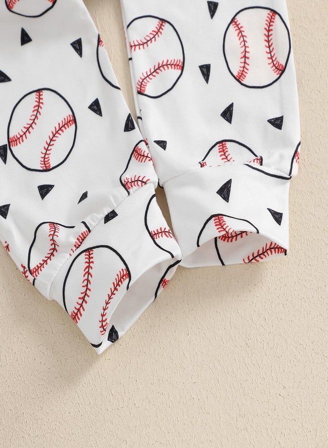 Lamuusaa Newborn Baby Boy Baseball Outfit Short Sleeve Baseball Romper Onesie Long Pants Hat 3Pcs Summer Clothes 0-18M (Grey, 0-3 Months) - Image 5