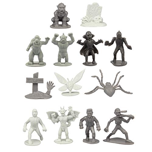 SCS Direct Monster Action Figure Set 100pc Horror Toy Figure from Dracula to Frankenstein to Giant Spiders Perfect for Cake Toppers Party Favors Decorations RPG Role Playing Games Fully Paintable - Image 5