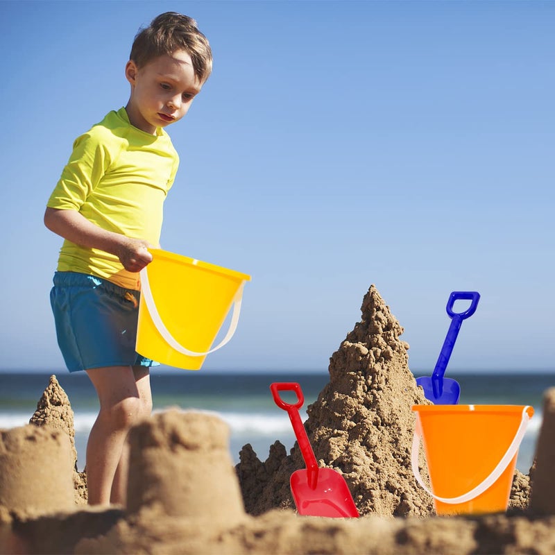 Holady 5.28'' Inch Sand Beach Buckets Pail with Shovels,Sand Bucket Water Pail for Beach Fun Great Summer Party Accessory(24 Bucket+24 Shovels) - Image 3