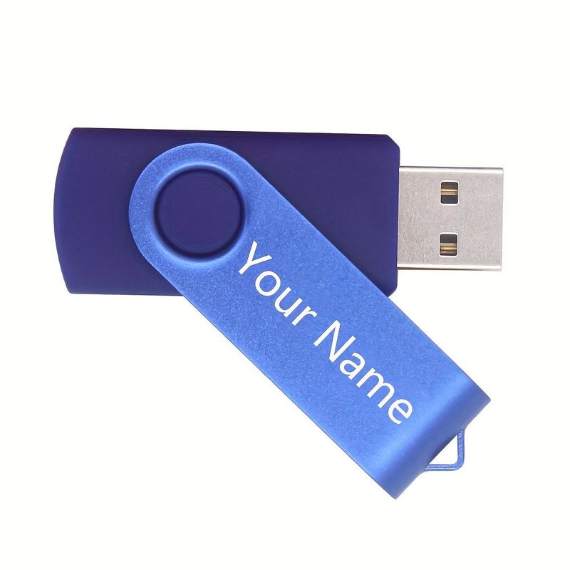 Dark Blue 256MB Custom Name USB Flash Drive Memory Stick - Image 4