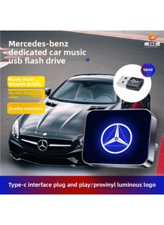 Generic Type-c Car Music USB Disk High Sound Quality Genuine Lossless Mini Metal Luminous Large Capacity High Speed USB Disk-Color:Lexus Usb Port Glows Without Content-Capacity:16gb Voice Of Berlin  - Image 1