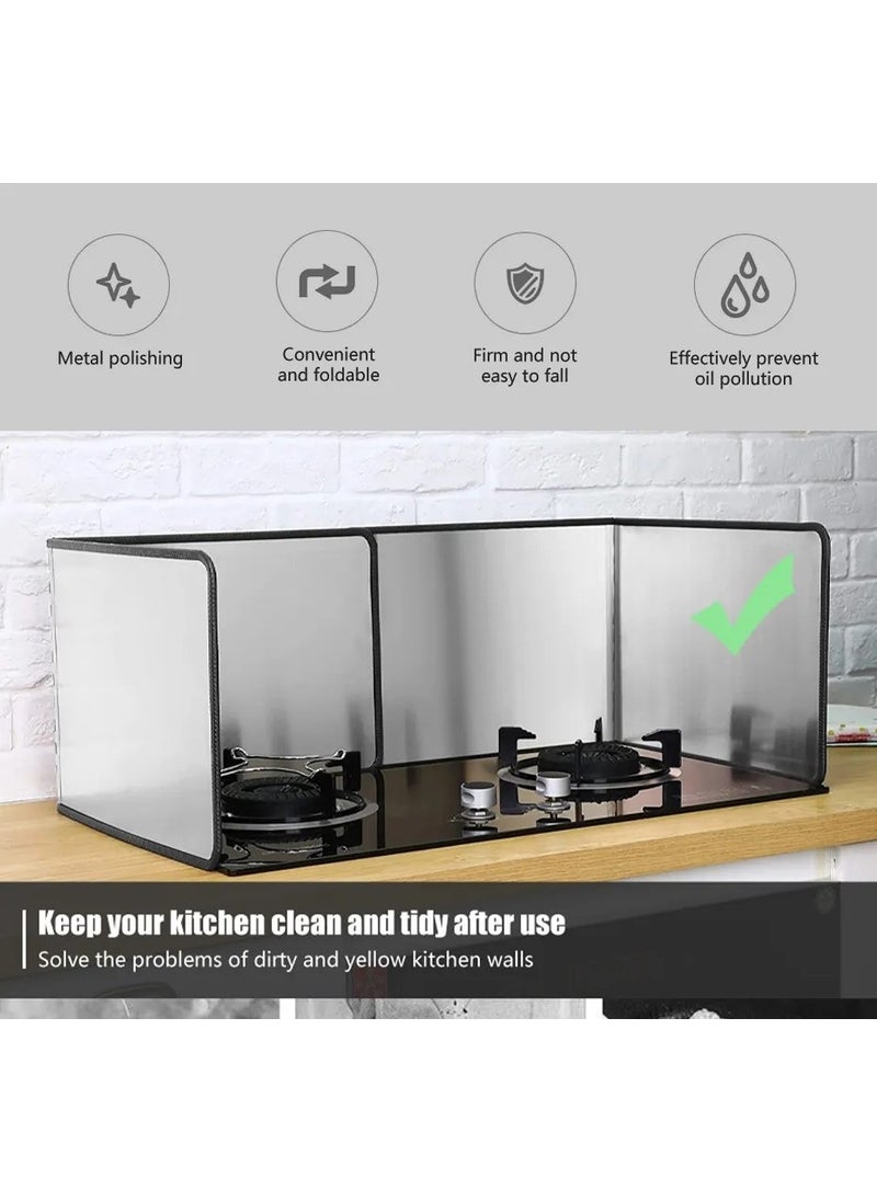Bizimevde Kitchen Oil Splash Back of Stove Shield Protective Steel Panel 120CM*30CM  - Image 2