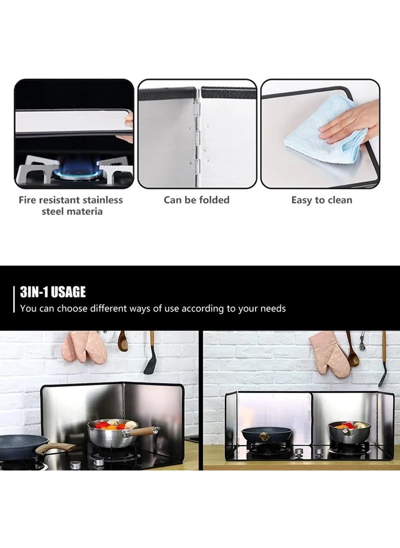 Bizimevde Kitchen Oil Splash Back of Stove Shield Protective Steel Panel 120CM*30CM  - Image 4