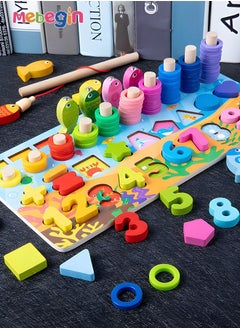 Wooden Toddler Toys, Magnetic Fishing Game, Number Puzzle Shape Sorter and Matching Game, Educational Learning Toy, Multifunctional Montessori Toy, Parent-Child Interaction, Ideal Gift for Kids - pzsku/Z89958BCF0FACC1169E7DZ/45/_/1676458031/1b189daf-2754-4996-ba95-4e0a1a4d9094