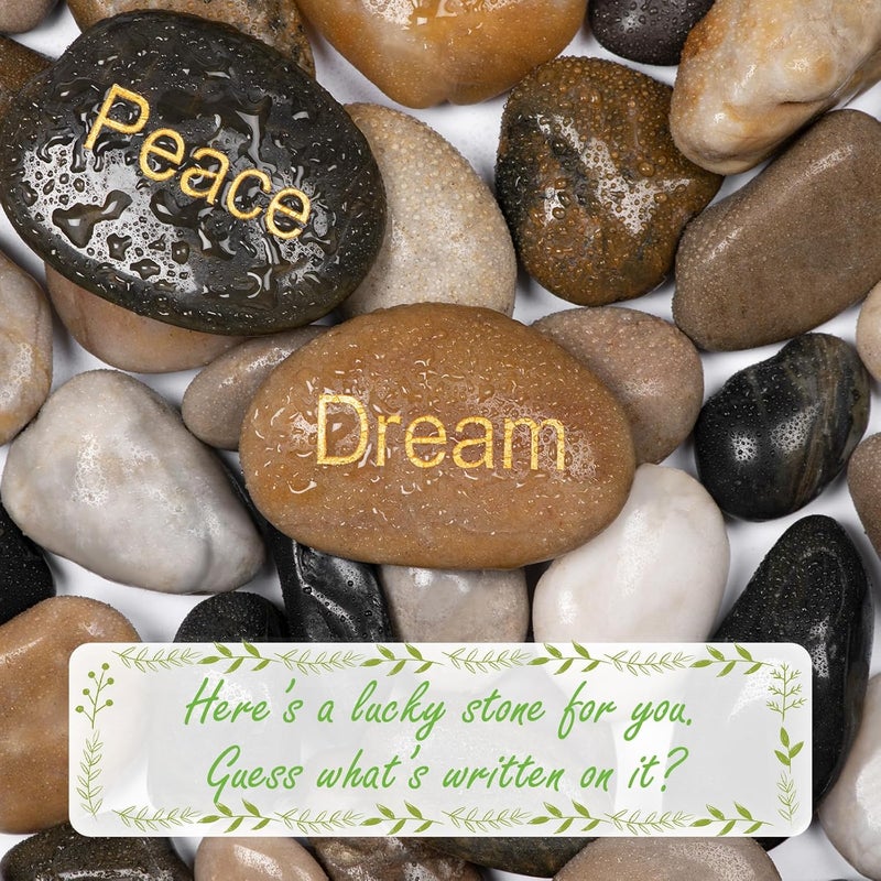 20 رطلاً من صخور النهر الطبيعية المختلطة، حصى عالية الصقل لنباتات الحدائق، أحجار زينة مختلطة بحجم 1-2 بوصة، مثالية لأحواض السمك والمزهريات والحرف اليدوية وديكور المنزل وتنسيق الحدائق، مزيج - Image 2