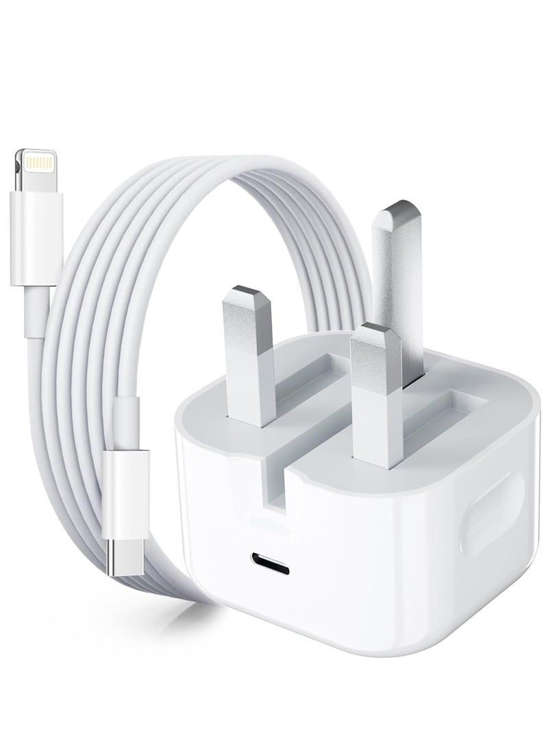 35W Fast Charger USB-C Adapter with USB C to Lightning Data Cable Power Cable