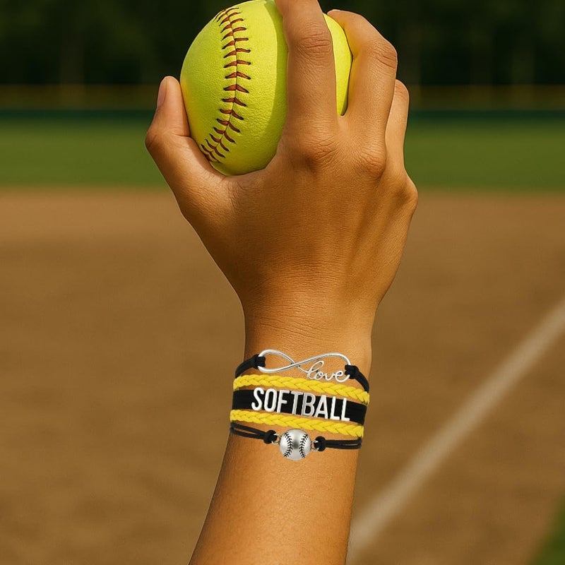 Infinity Collection Infinity Charm Bracelet - Adjustable Softball Jewelry for Players, Teams and Coaches Gifts - Image 3