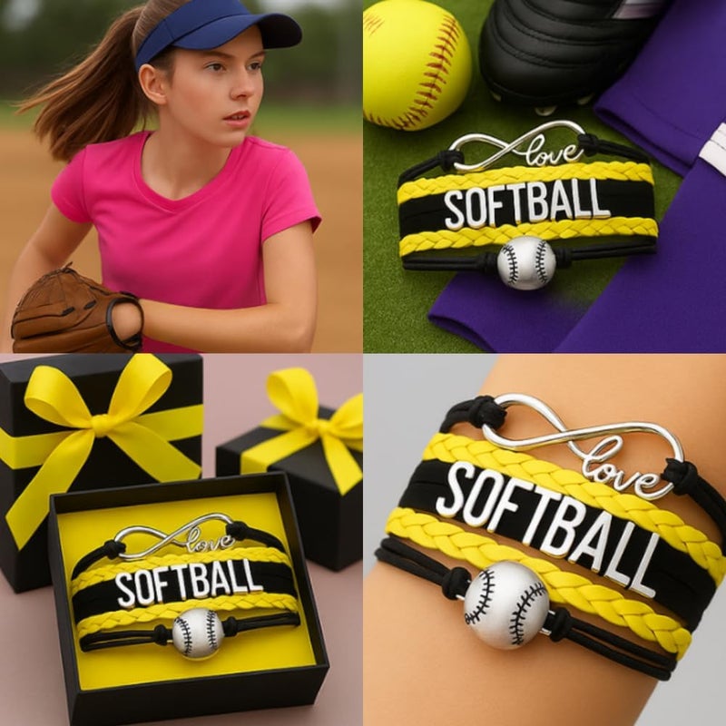 Infinity Collection Infinity Charm Bracelet - Adjustable Softball Jewelry for Players, Teams and Coaches Gifts - Image 2