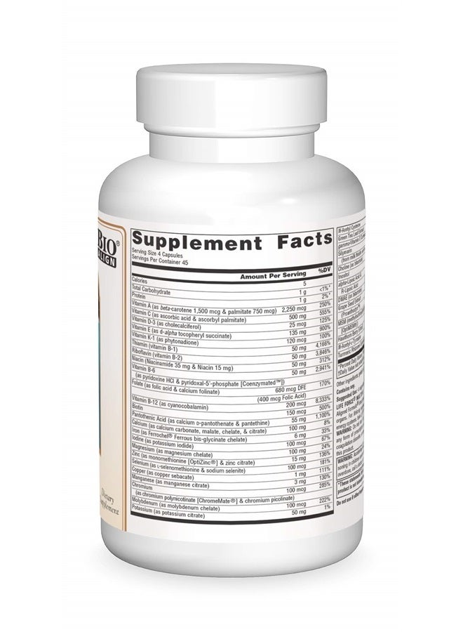 Source Naturals Life Force Multiple Daily Multivitamin High Potency Essential Vitamins, Minerals, Antioxidants & Nutrients - Energy & Immune Boost - 180 Capsules - Image 3