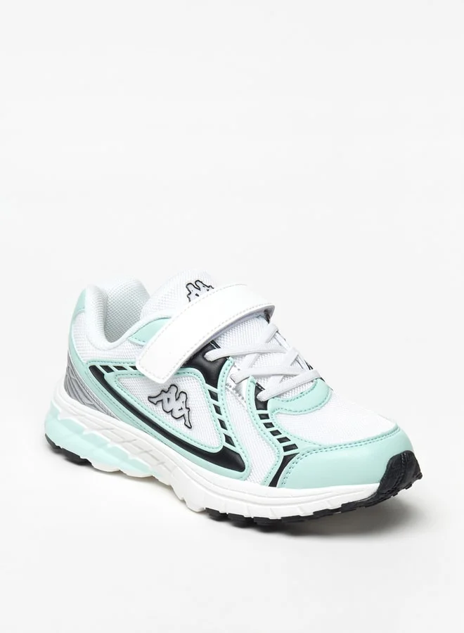 Kappa Girls' Textured Sports Shoes with Hook and Loop Closure