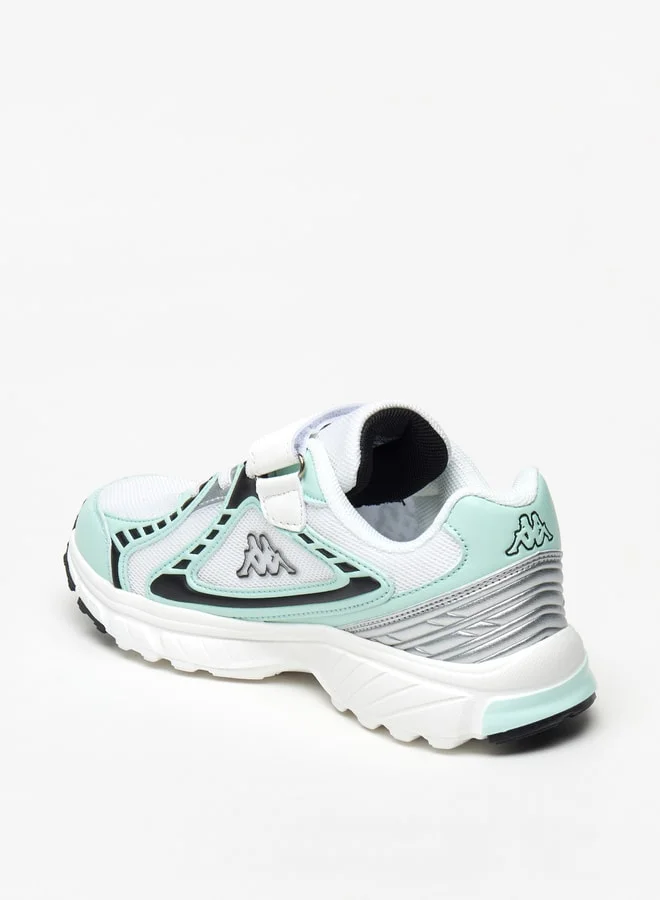 Kappa Girls' Textured Sports Shoes with Hook and Loop Closure
